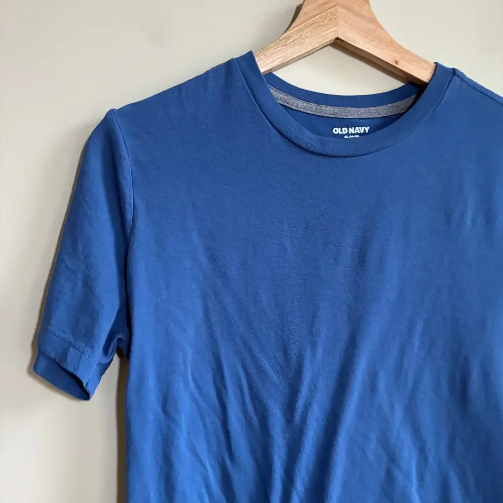 Old Navy blue short sleeved t-shirt summer top kids size XL (14-16) cotton blend
